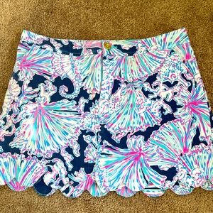 Lilly Pulitzer Colette Scallop trim Skort size 6